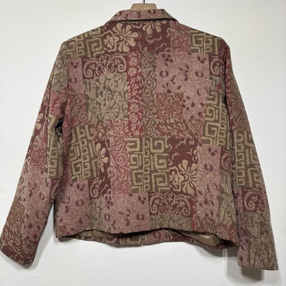 Christopher Banks Floral Geometric Artsy Patchwork Tapestry Jacket Petite XL - Picture 3 of 8
